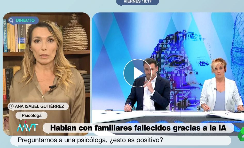 La advertencia de la psicóloga Ana Isabel Gutiérrez sobre recrear la voz de tus familiares muertos ante “el duelo patológico”